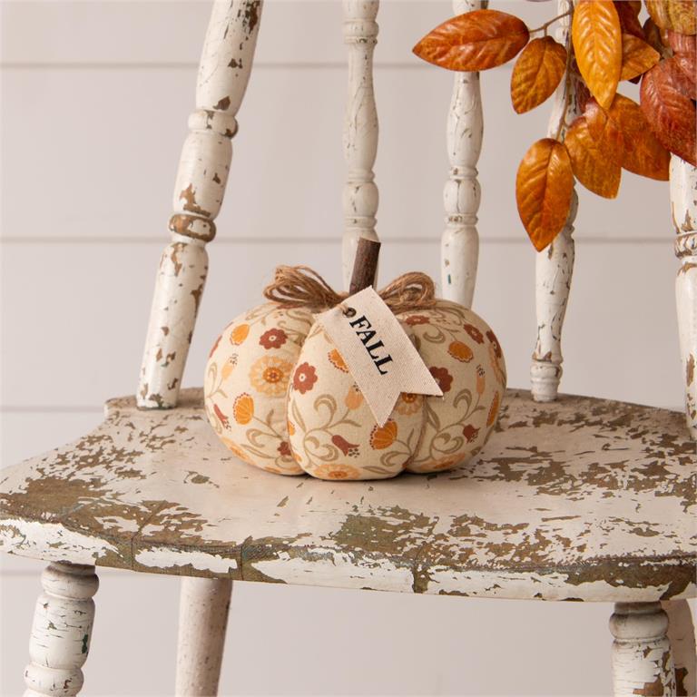 Fall Pumpkin, Floral Print - Pages & Parcels