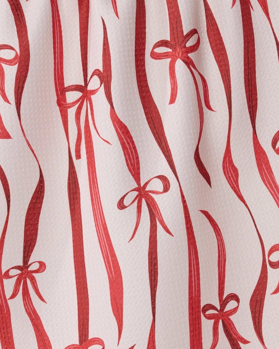 Falling Ribbon Tea Towel - Holiday 2026 - Pages & Parcels