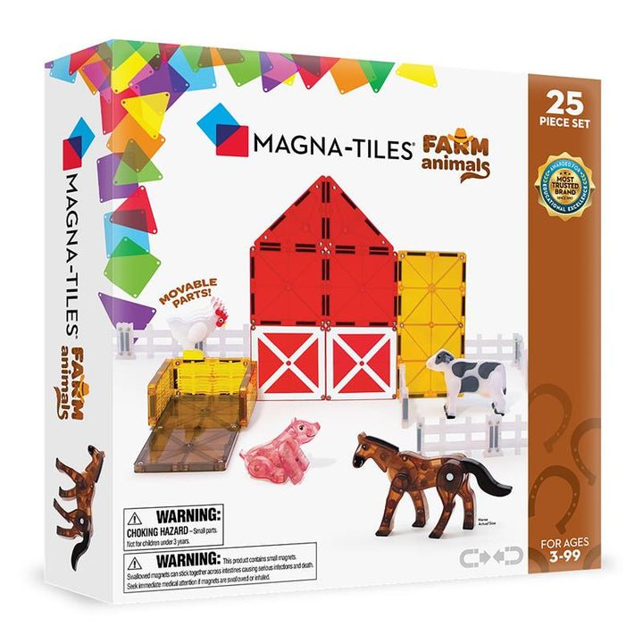 Farm Animals 25 - Piece Set | Magna Tiles - Pages & Parcels