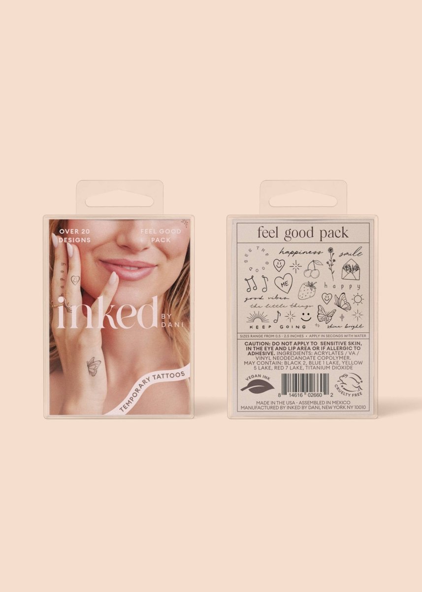 Feel Good Temporary Tattoo Pack - Pages & Parcels