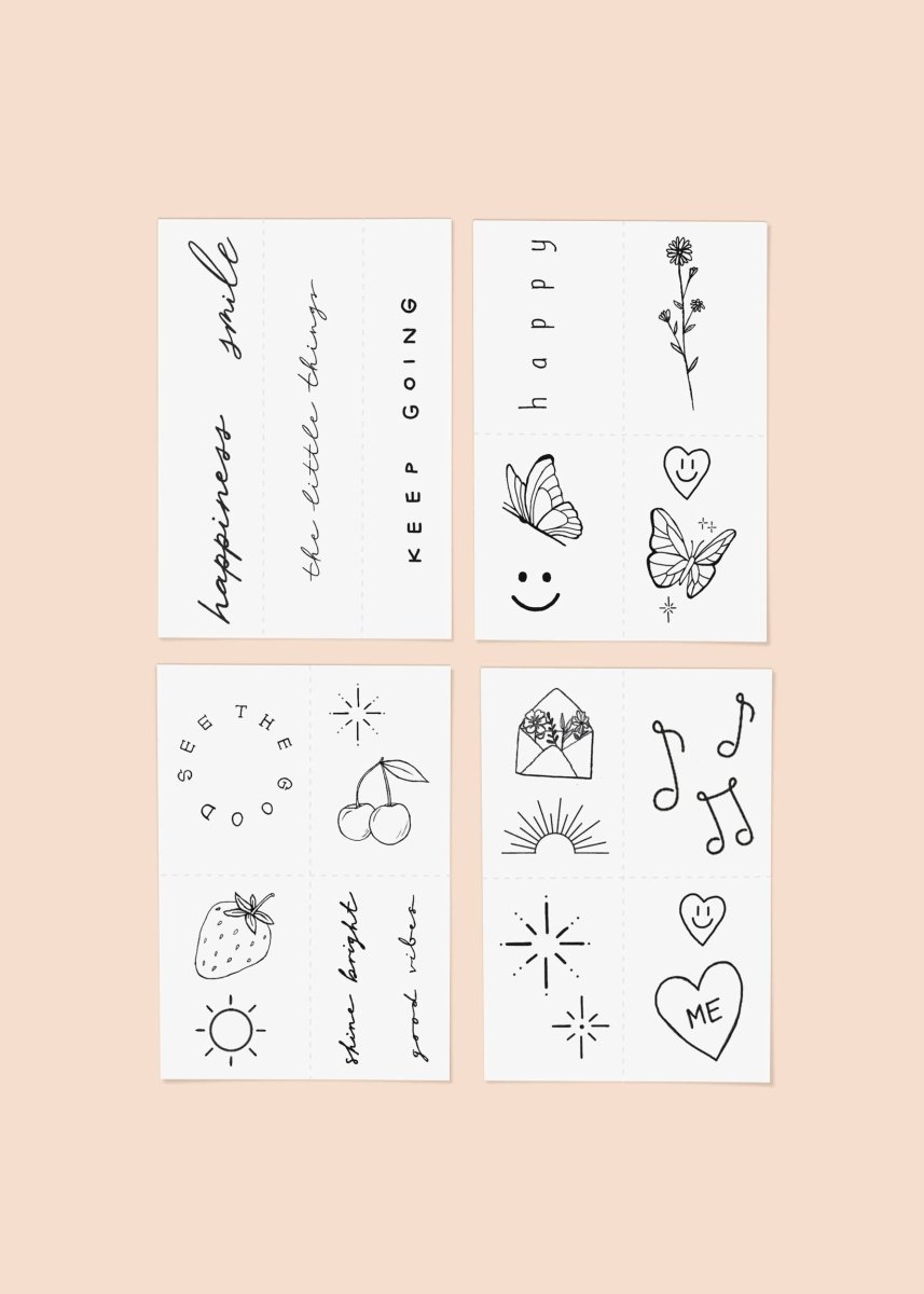 Feel Good Temporary Tattoo Pack - Pages & Parcels