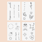 Feel Good Temporary Tattoo Pack - Pages & Parcels