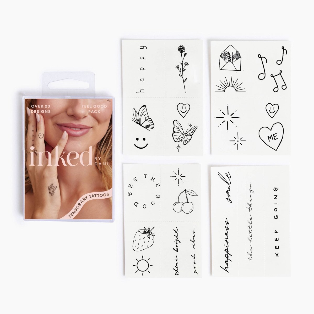 Feel Good Temporary Tattoo Pack - Pages & Parcels