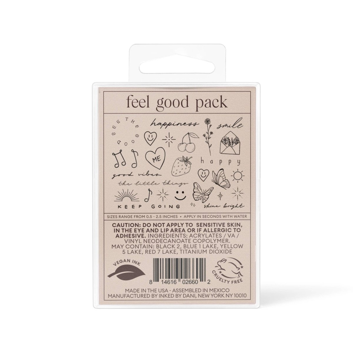 Feel Good Temporary Tattoo Pack - Pages & Parcels