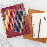 Felt Tip Fine Liner Pen Set – 12pk with Case - Pages & Parcels