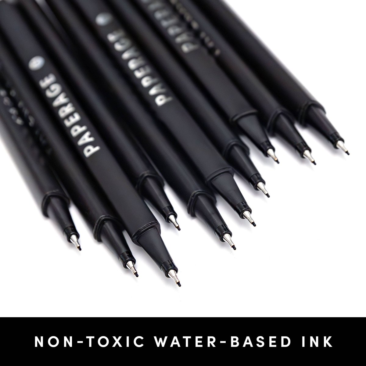 Felt Tip Fine Liner Pen Set – 12pk with Case - Pages & Parcels