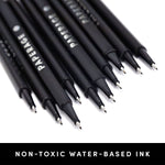 Felt Tip Fine Liner Pen Set – 12pk with Case - Pages & Parcels