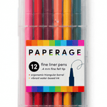 Felt Tip Fine Liner Pen Set – 12pk with Case - Pages & Parcels