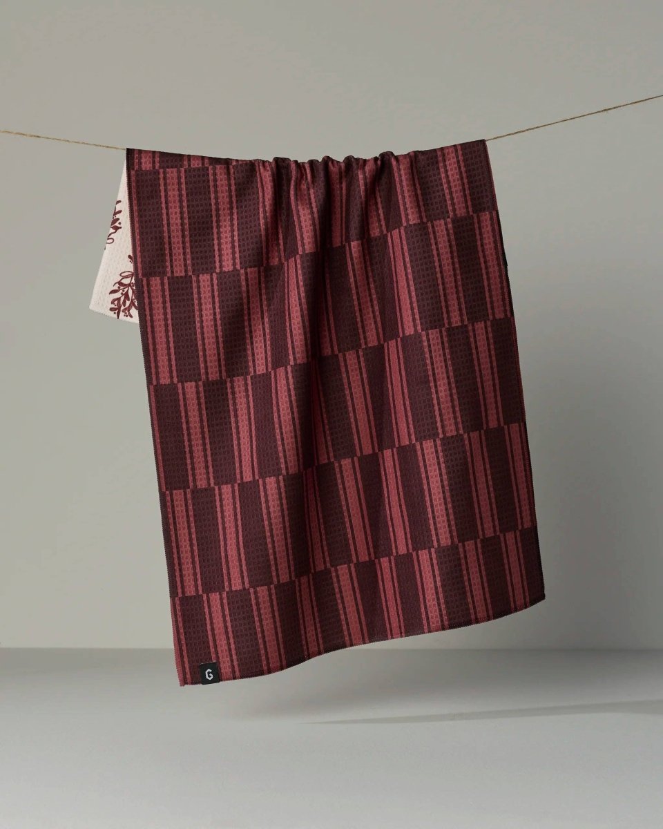 Festive Cranberry Luxe Kitchen Towel - Holiday 2026 - Pages & Parcels