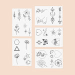 Fine Line Temporary Tattoo Pack - Pages & Parcels