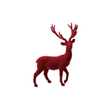 Flocked Resin Standing Deer, Burgundy Color - Pages & Parcels