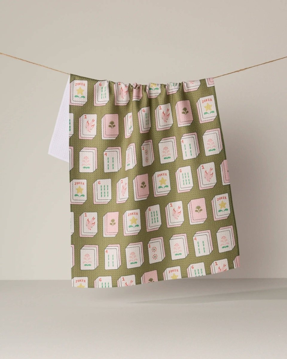 Flower Tiles Tea Towel - Pages & Parcels