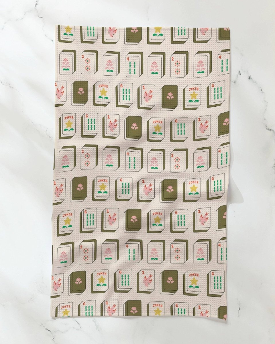 Flower Tiles Tea Towel - Pages & Parcels