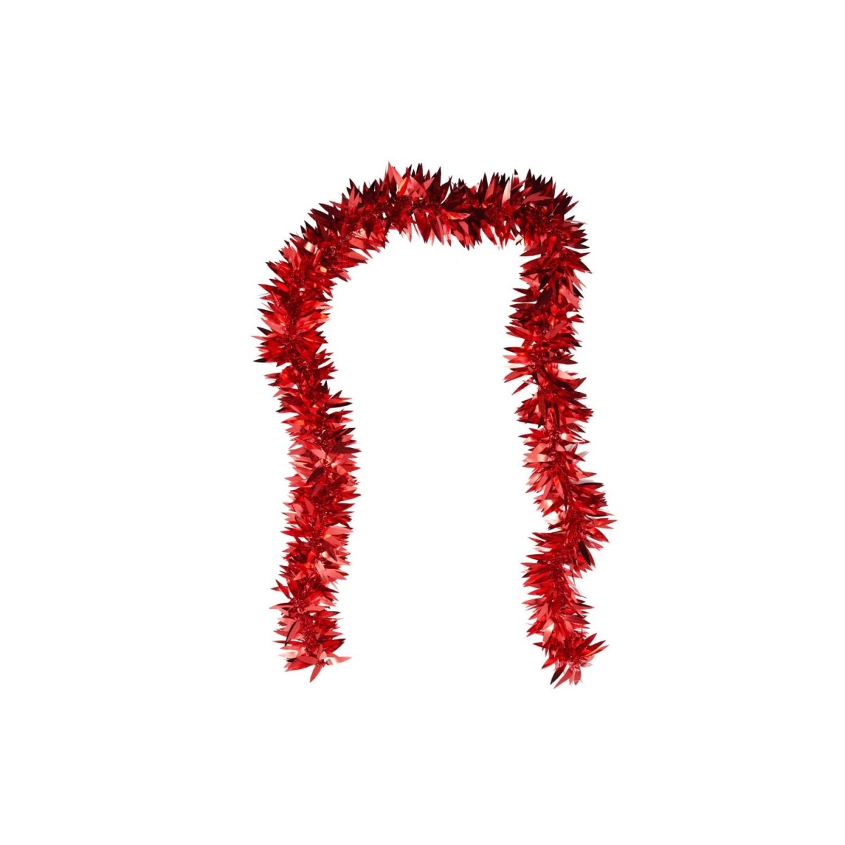 Red foil leaf garland