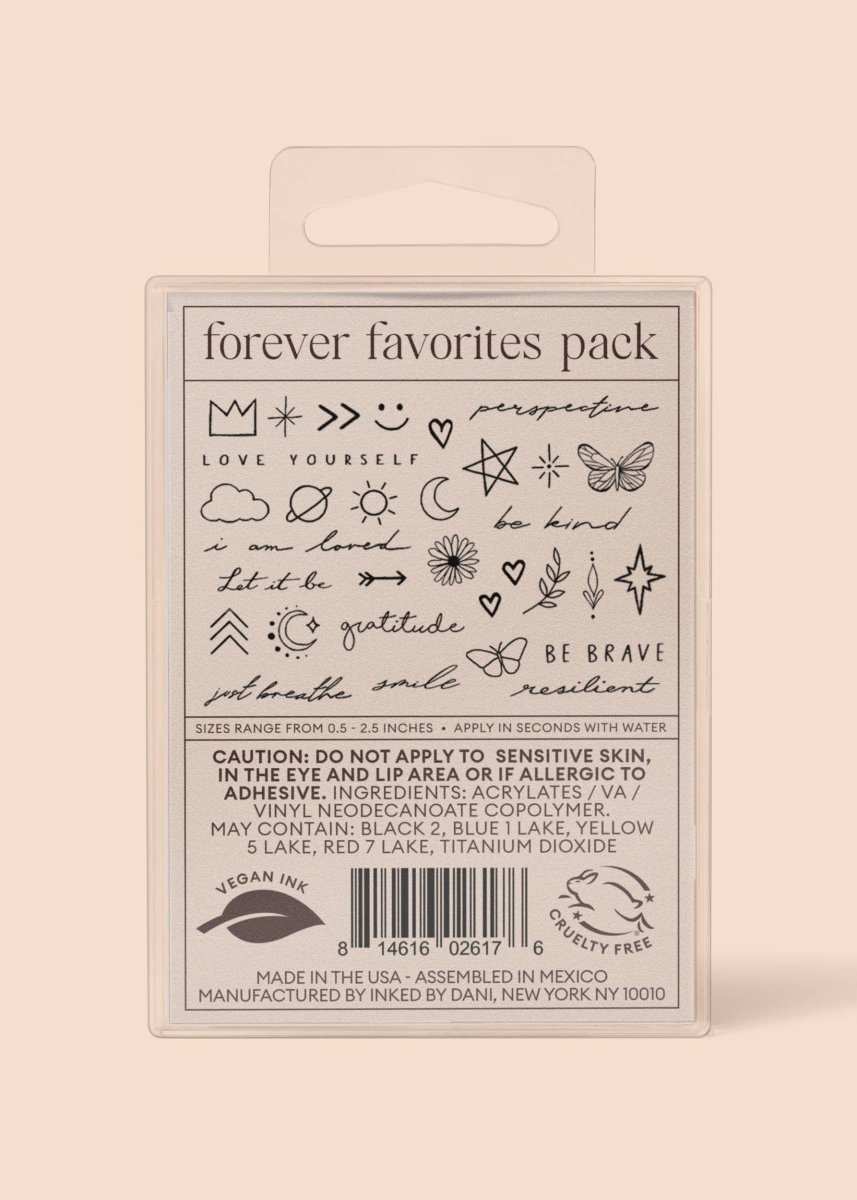 Forever Favorites Temporary Tattoo Pack - Pages & Parcels