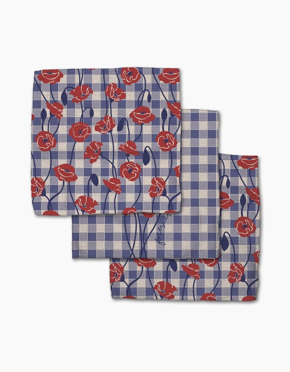 Forever Free Poppies Dishcloth Set - Pages & Parcels