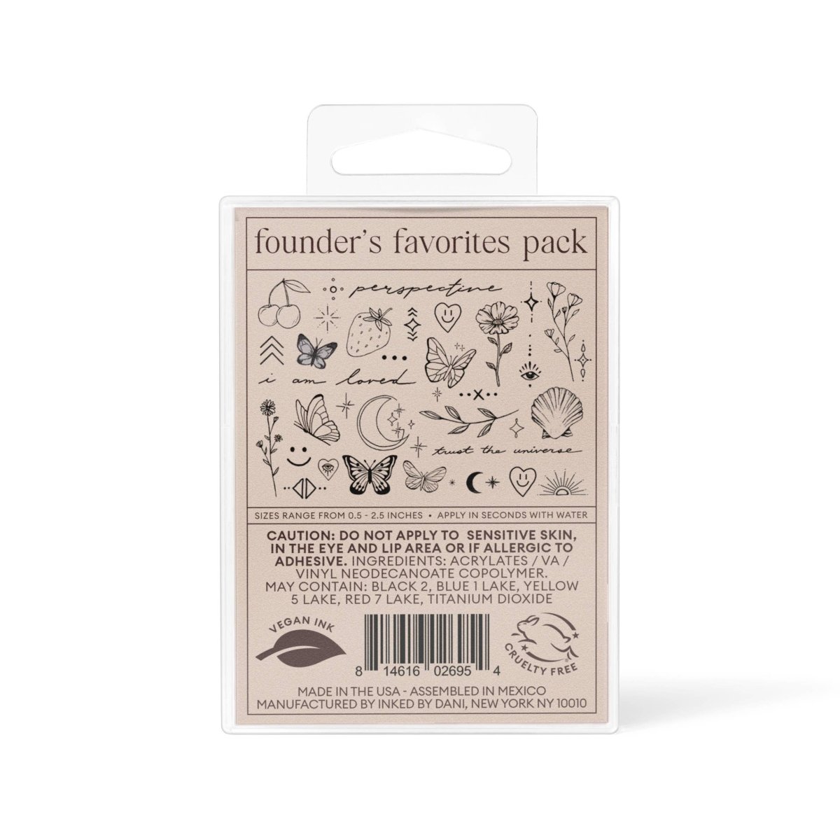 Founders Favorites Temporary Tattoo Pack - Pages & Parcels