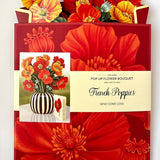 French Poppies (8 Pop - up Greeting Cards) - Pages & Parcels