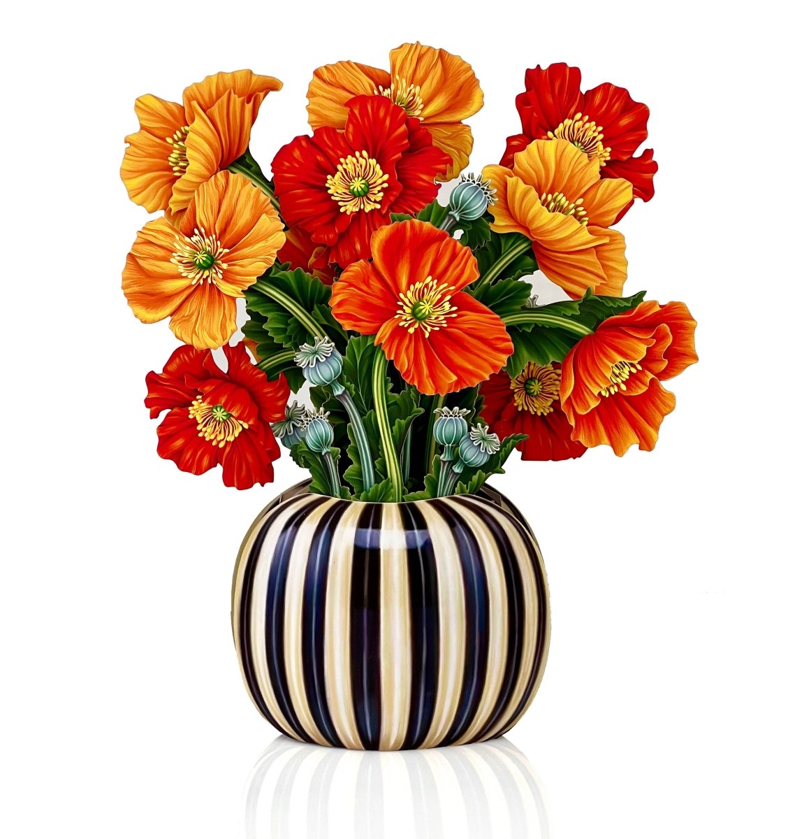 French Poppies (8 Pop - up Greeting Cards) - Pages & Parcels