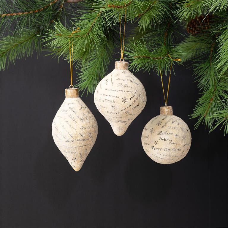 Frosted Sentiments Christmas Ornaments - Pages & Parcels