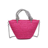 Gaia Mini Straw Tote With Rhinestone Handle - Pages & Parcels
