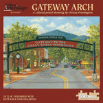 Jigsaw puzzle box for Gateway Arch, featuring downtown Waynesville at the gateway to the Smoky Mountains