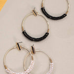 Glass Seed Bead Circle Drop Earrings - Pages & Parcels