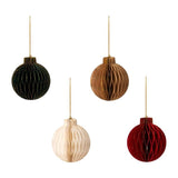Gold Tipped Honeycomb Round Ornaments - Pages & Parcels