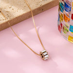 Gold-Tone Baguette Crystal Pendant Necklace - Pages & Parcels
