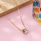 Gold-Tone Baguette Crystal Pendant Necklace - Pages & Parcels