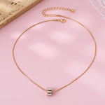 Gold-Tone Baguette Crystal Pendant Necklace - Pages & Parcels