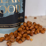 Close-up of Bear Food Butter Toasted Peanuts showing their golden, toffee-glazed coating