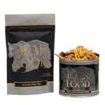 Bear Food Gourmet Bear Mix poured out, showing the mix of nuts, cheddar sticks, and toffee peanuts