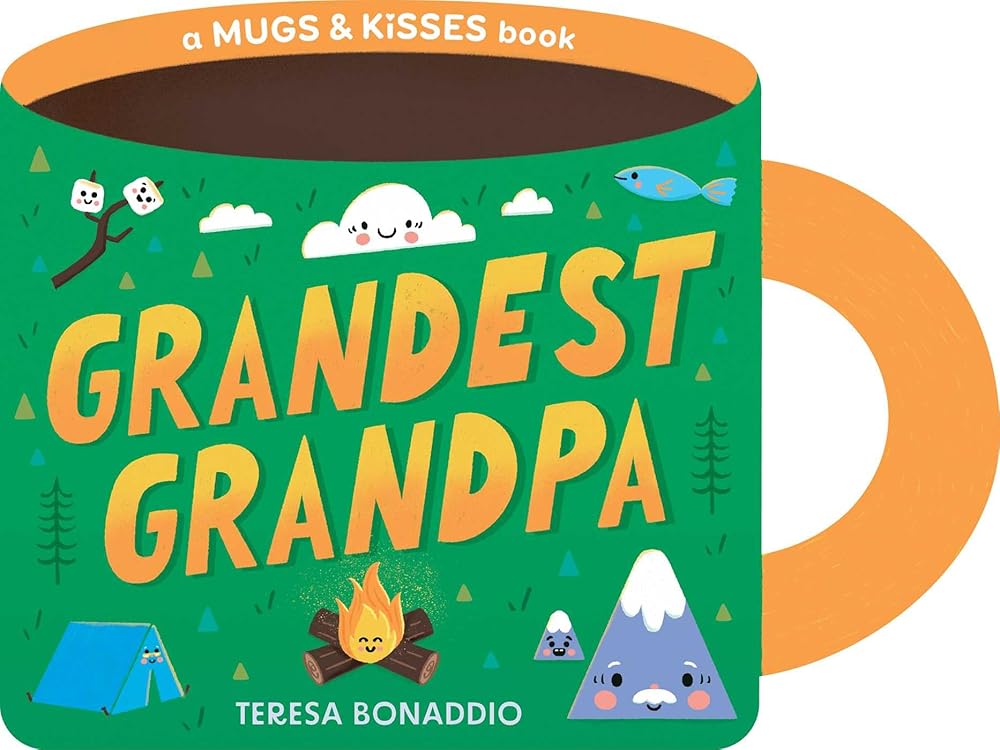 Grandest Grandpa (A Mugs & Kisses Shaped Board Book for Toddlers) cover image