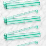 Green Acrylic Mahjong Tile Racks Racks with Pushers Set of 4, 17.5"W - Pages & Parcels