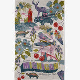 Greetings From Michigan Tea Towel - Pages & Parcels