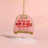 Handcrafted Beaded Ornament-Christmas Sweater - Pages & Parcels