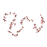 Red beaded garland made of brass and glass