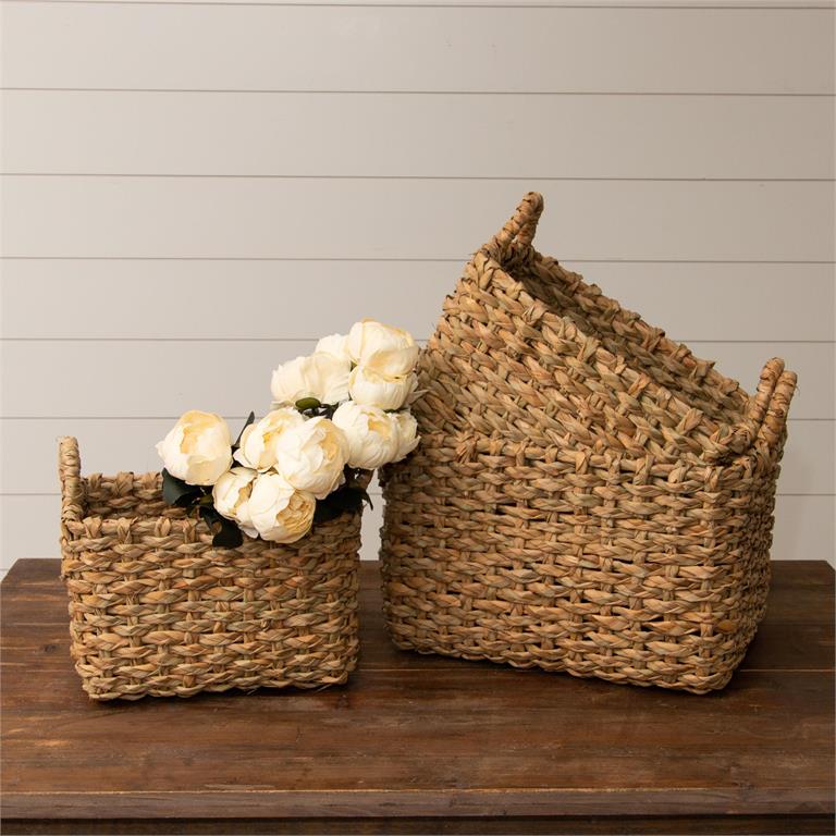 Handmade Woven Straw Storage Baskets - Pages & Parcels