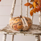 Harvest Pumpkin, Floral Print - Pages & Parcels