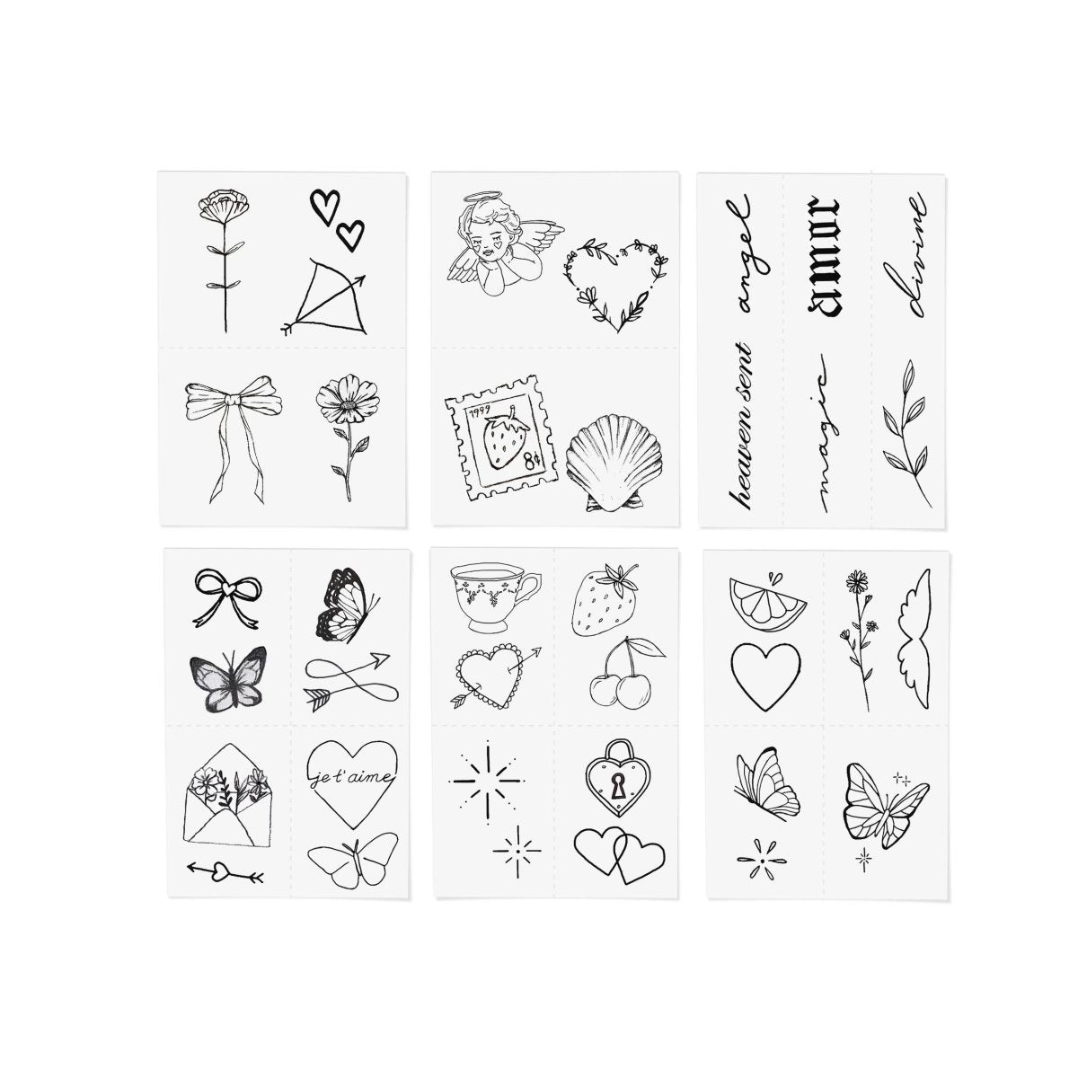 Heaven Sent Temporary Tattoo Pack - Pages & Parcels