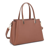 Helena Three Compartment Satchel/Crossbody Bag: Khaki - Pages & Parcels