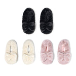 A pair of plush Hello Mello Cuddlers heated slippers