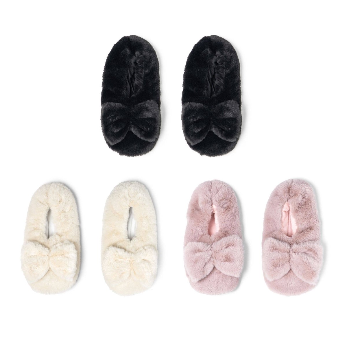 A pair of plush Hello Mello Cuddlers heated slippers