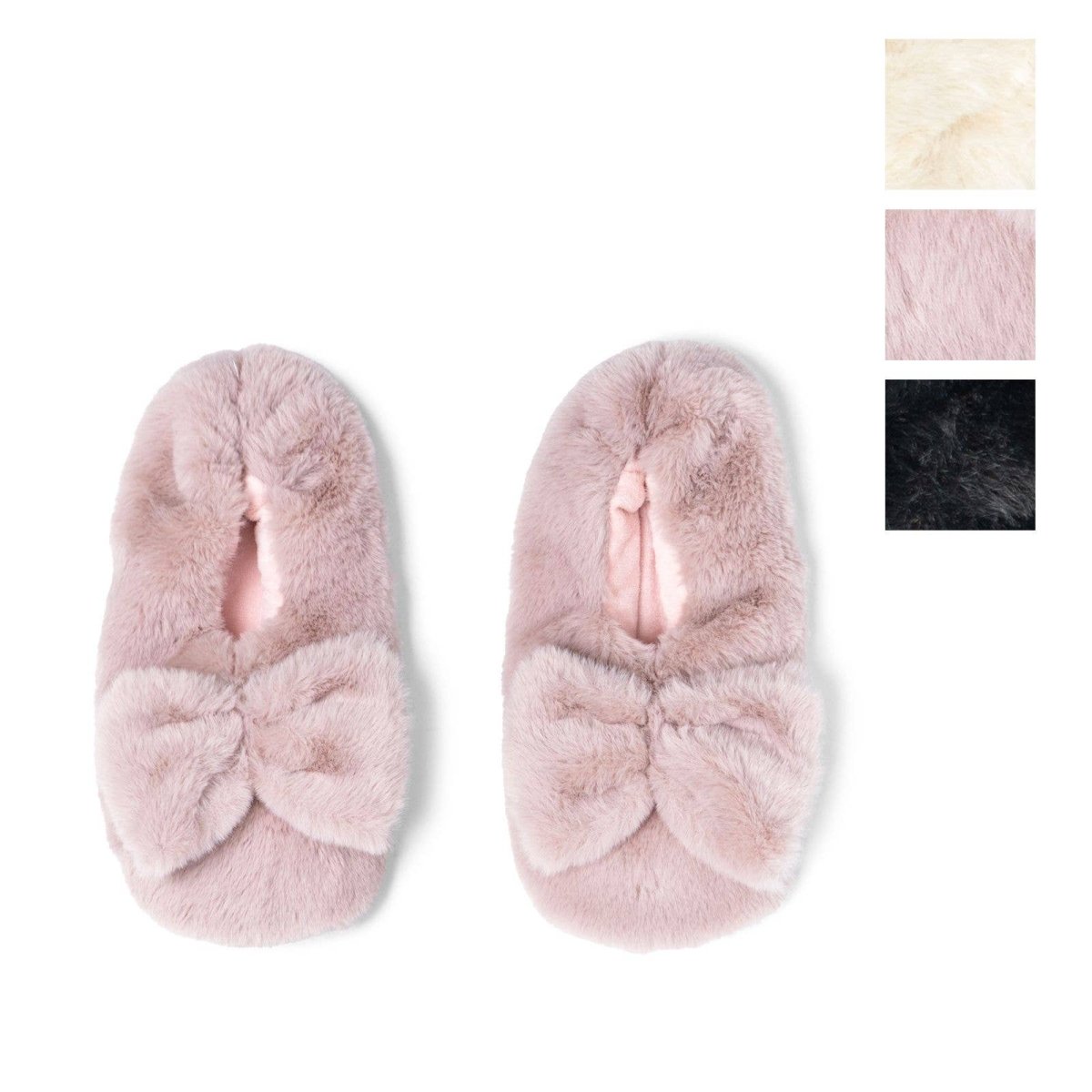A pair of plush Hello Mello Cuddlers heated slippers