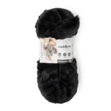 A pair of plush Hello Mello Cuddlers heated slippers
