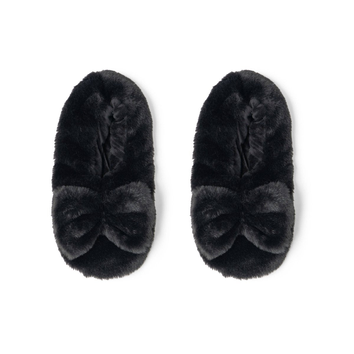 A pair of plush Hello Mello Cuddlers heated slippers