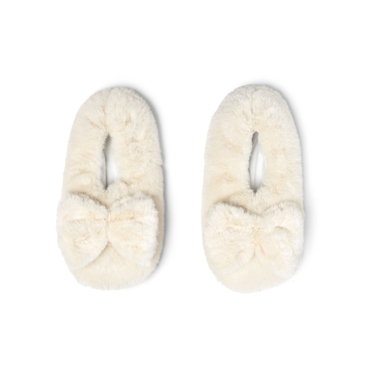 A pair of plush Hello Mello Cuddlers heated slippers