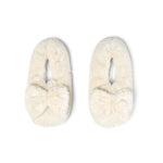 A pair of plush Hello Mello Cuddlers heated slippers