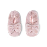 A pair of plush Hello Mello Cuddlers heated slippers